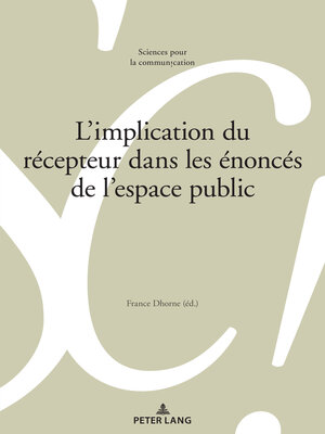 cover image of L'implication du récepteur dans les énoncés de l'espace public